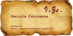 Vaczula Zsuzsanna névjegykártya